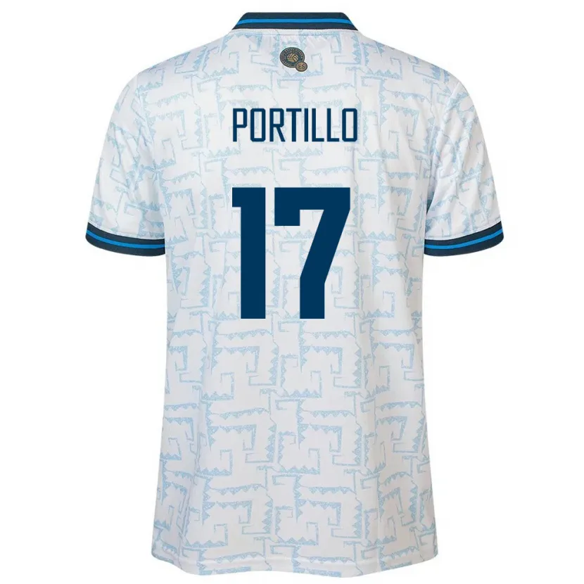 Danxen Herren El Salvador Anderson Portillo #17 Weiß Auswärtstrikot Trikot 24-26 T-Shirt Schweiz
