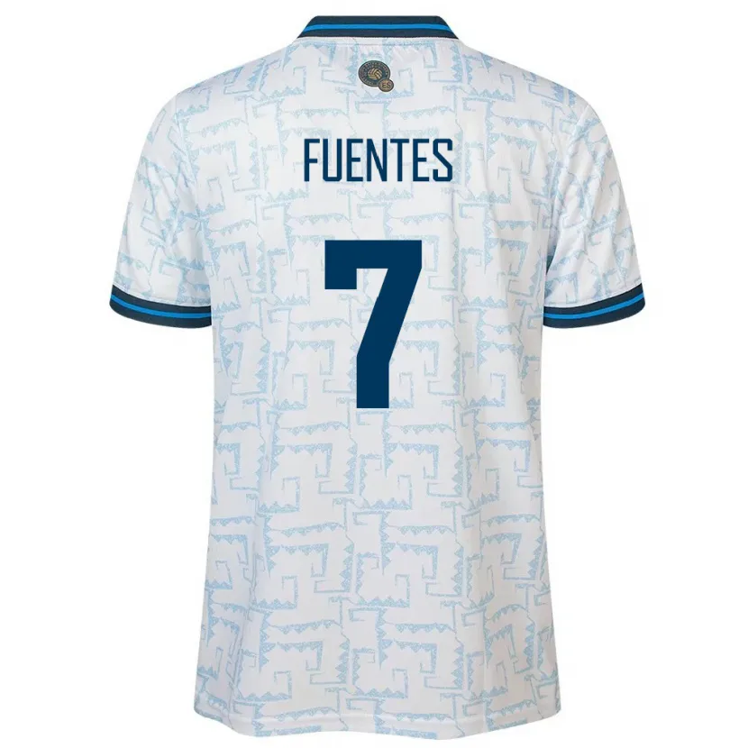 Danxen Herren El Salvador Danielle Fuentes #7 Weiß Auswärtstrikot Trikot 24-26 T-Shirt Schweiz