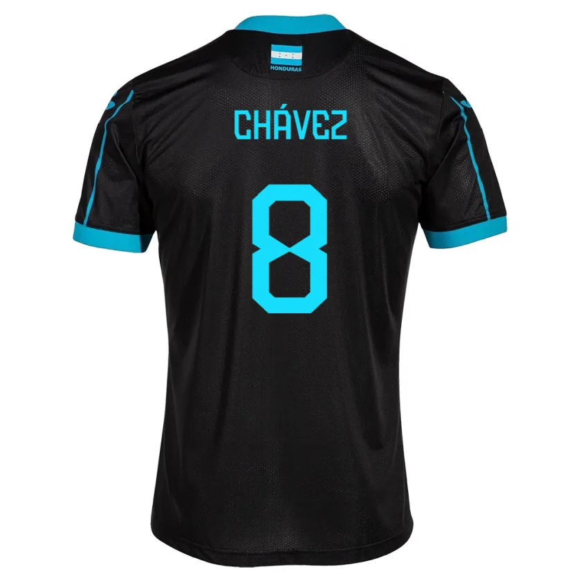 Danxen Herren Honduras Gerson Chávez #8 Schwarz Auswärtstrikot Trikot 24-26 T-Shirt Schweiz