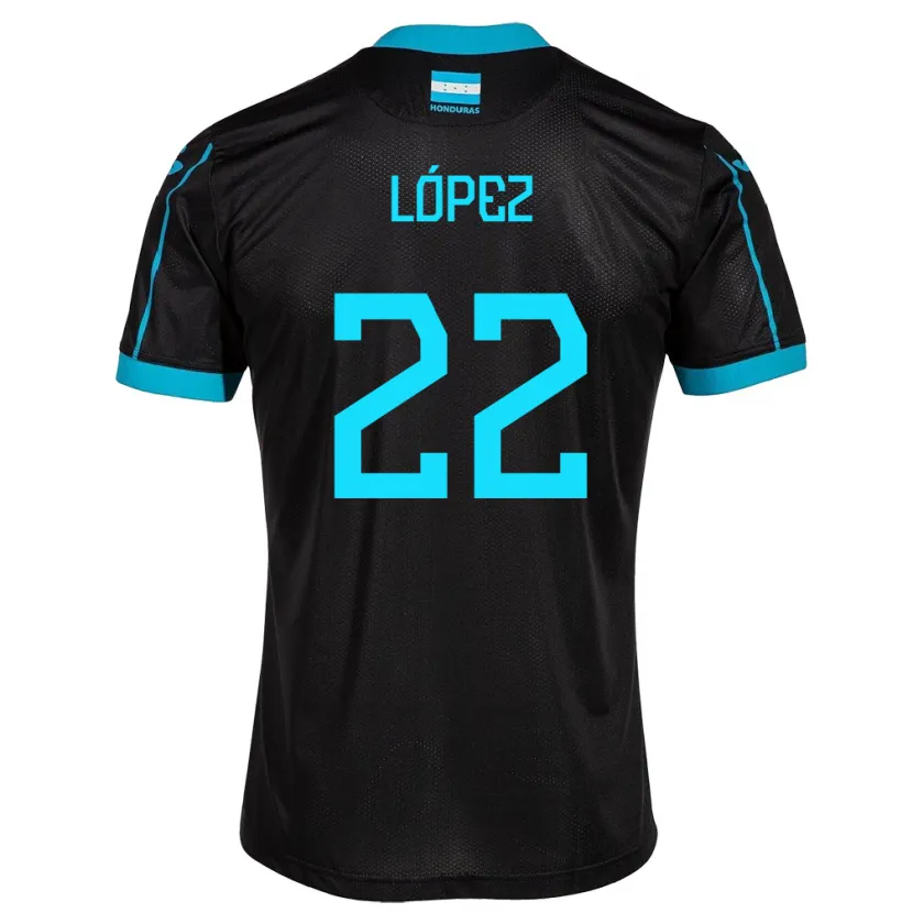 Danxen Herren Honduras Luis López #22 Schwarz Auswärtstrikot Trikot 24-26 T-Shirt Schweiz