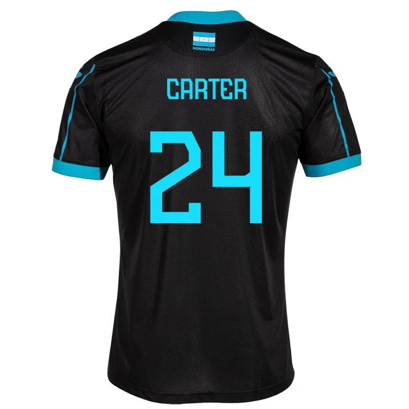 Danxen Herren Honduras Daniel Carter #24 Schwarz Auswärtstrikot Trikot 24-26 T-Shirt Schweiz
