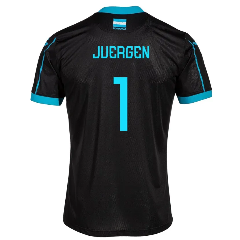 Danxen Herren Honduras Juergen García #1 Schwarz Auswärtstrikot Trikot 24-26 T-Shirt Schweiz