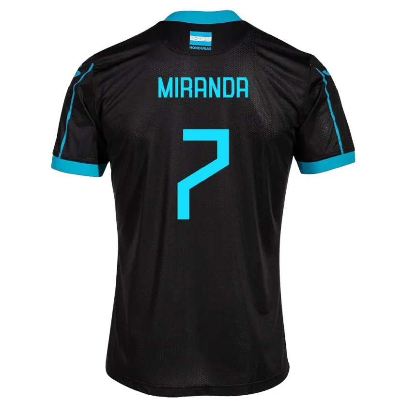 Danxen Herren Honduras Jeffry Miranda #7 Schwarz Auswärtstrikot Trikot 24-26 T-Shirt Schweiz