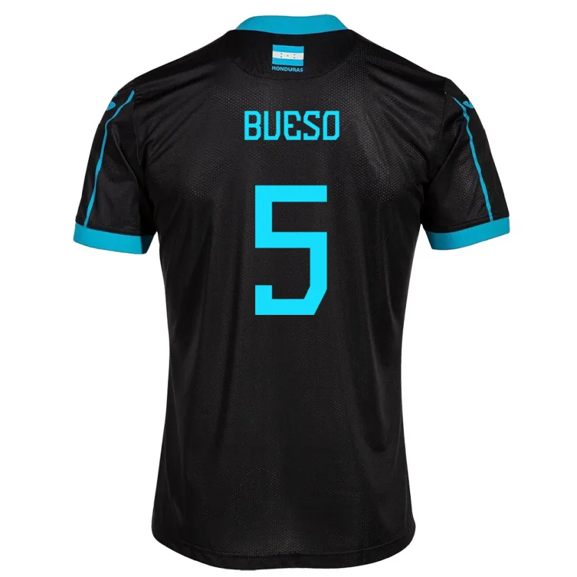 Danxen Herren Honduras Jonathan Bueso #5 Schwarz Auswärtstrikot Trikot 24-26 T-Shirt Schweiz