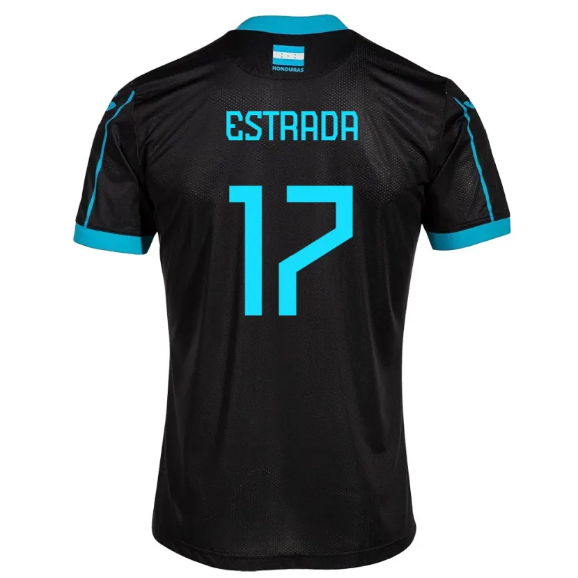Danxen Herren Honduras Saúl Estrada #17 Schwarz Auswärtstrikot Trikot 24-26 T-Shirt Schweiz