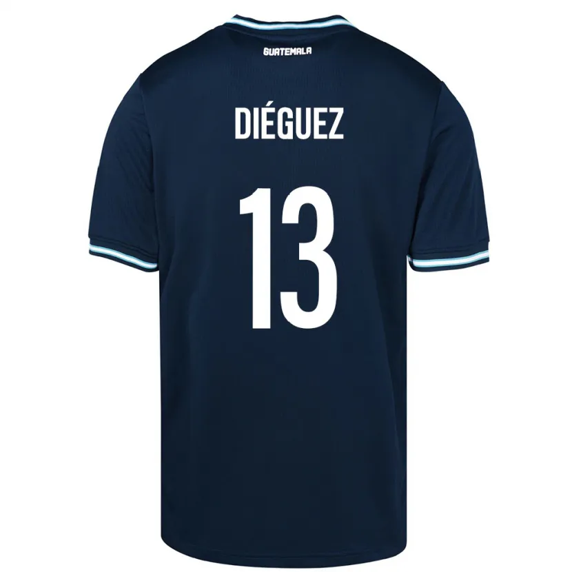 Danxen Herren Guatemala Jonathan Diéguez #13 Blau Auswärtstrikot Trikot 24-26 T-Shirt Schweiz