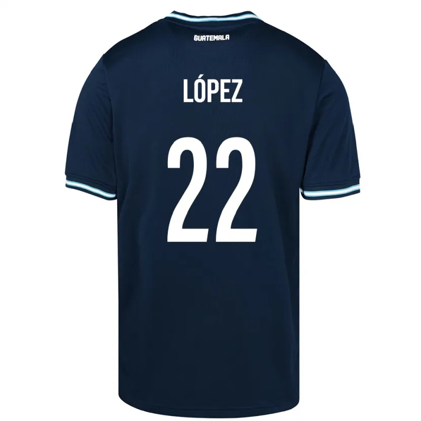 Danxen Herren Guatemala Whitney López #22 Blau Auswärtstrikot Trikot 24-26 T-Shirt Schweiz