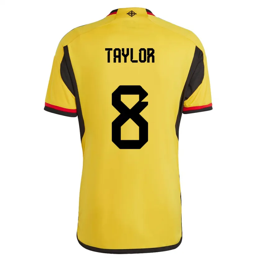 Danxen Herren Nordirland Dale Taylor #8 Weiß Auswärtstrikot Trikot 24-26 T-Shirt Schweiz