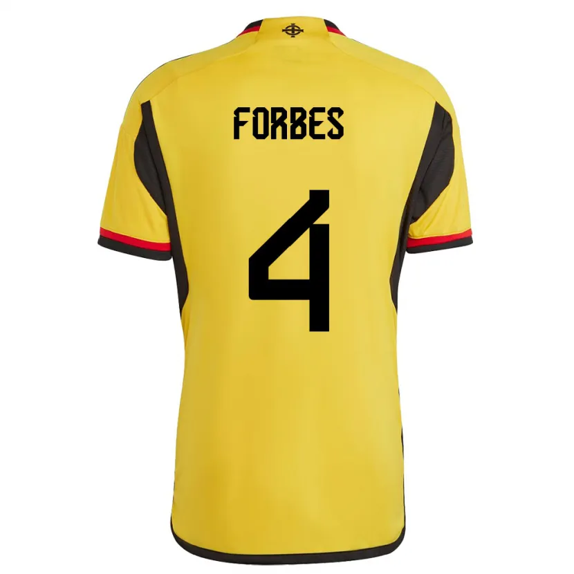 Danxen Herren Nordirland Michael Forbes #4 Weiß Auswärtstrikot Trikot 24-26 T-Shirt Schweiz