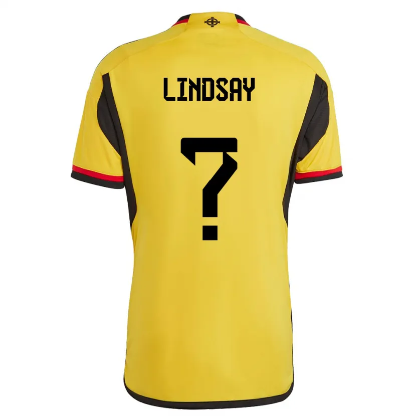 Danxen Herren Nordirland Charlie Lindsay #0 Weiß Auswärtstrikot Trikot 24-26 T-Shirt Schweiz