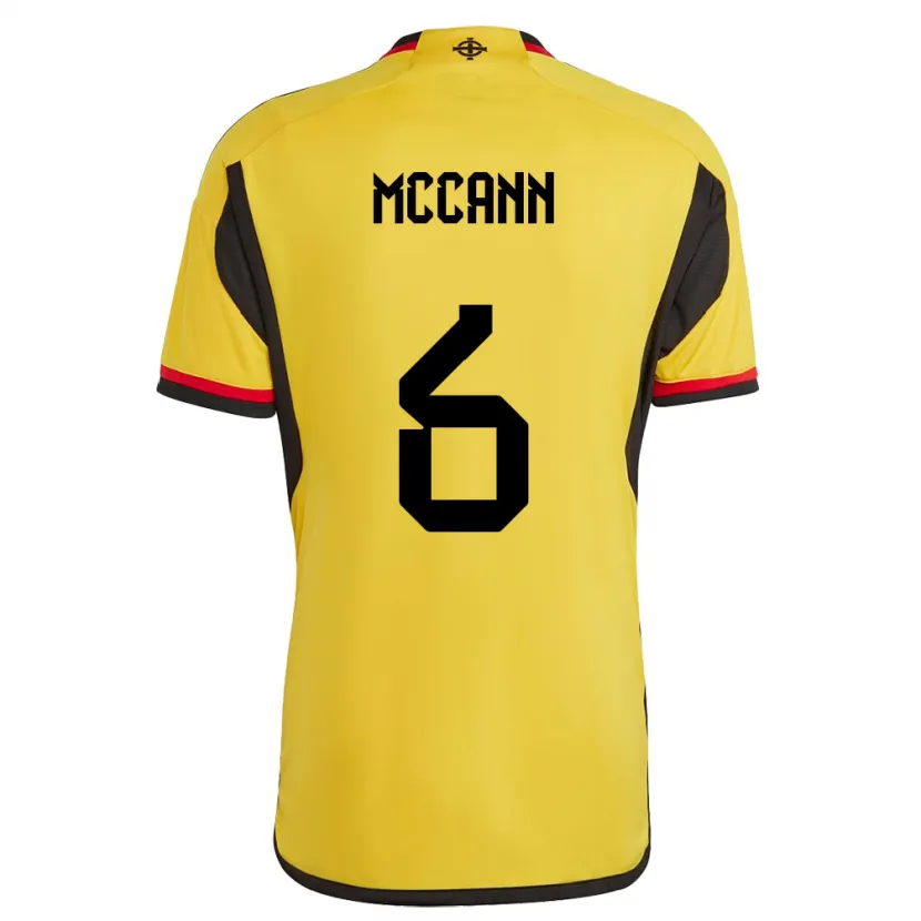 Danxen Herren Nordirland Charlie Mccann #6 Weiß Auswärtstrikot Trikot 24-26 T-Shirt Schweiz