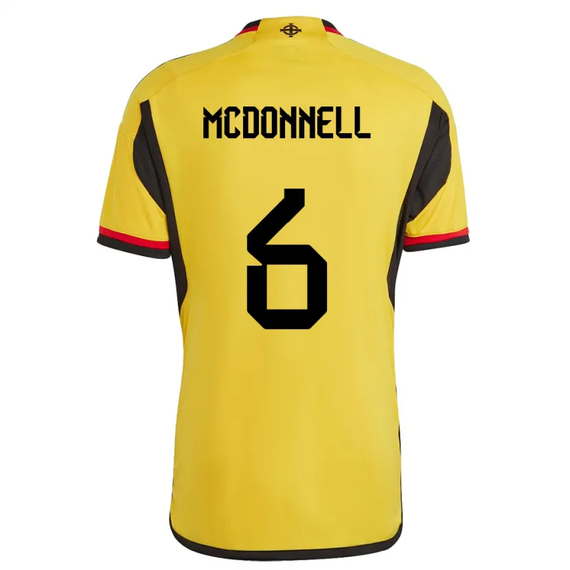 Danxen Herren Nordirland Jamie Mcdonnell #6 Weiß Auswärtstrikot Trikot 24-26 T-Shirt Schweiz