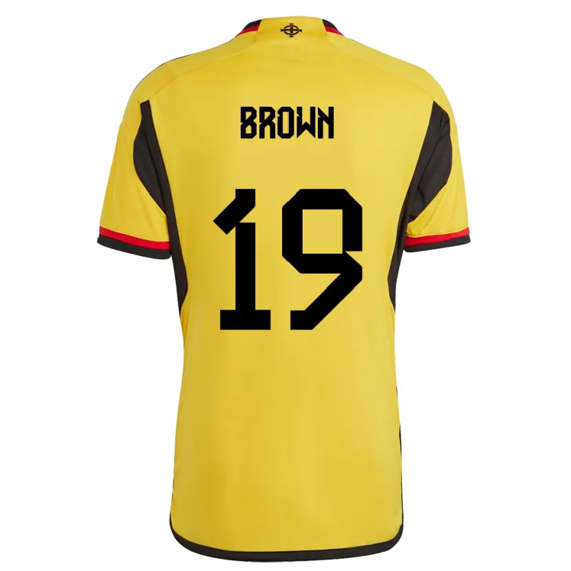 Danxen Herren Nordirland Sean Brown #19 Weiß Auswärtstrikot Trikot 24-26 T-Shirt Schweiz