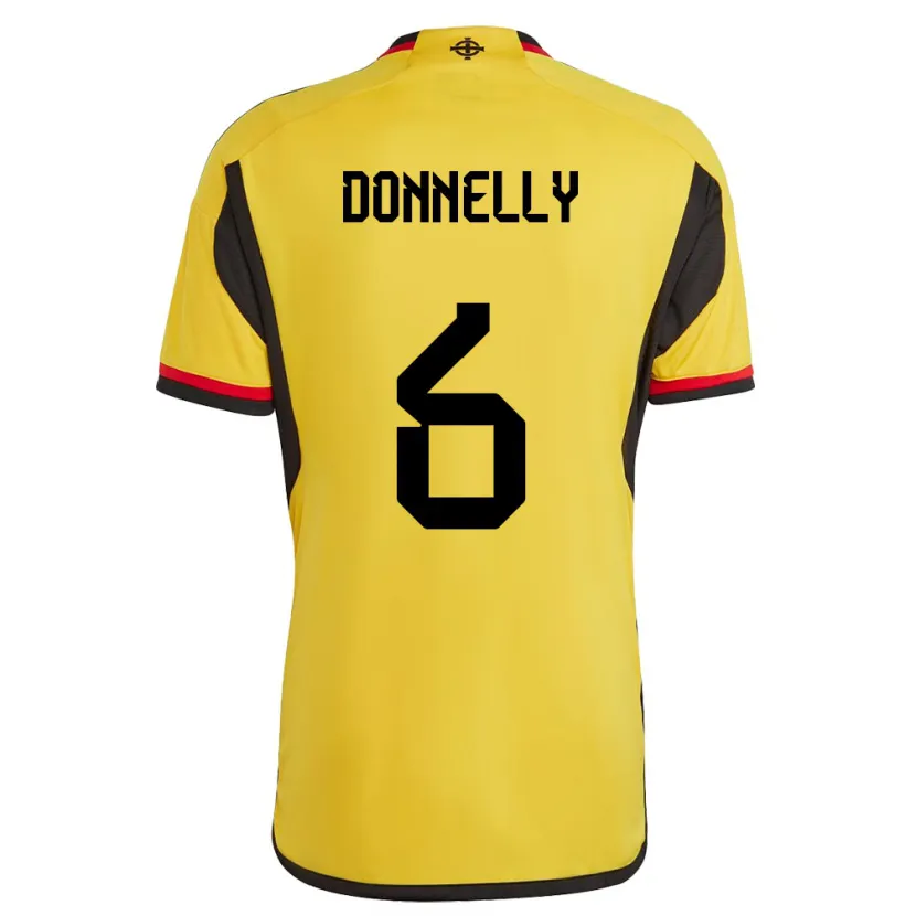 Danxen Herren Nordirland Ryan Donnelly #6 Weiß Auswärtstrikot Trikot 24-26 T-Shirt Schweiz