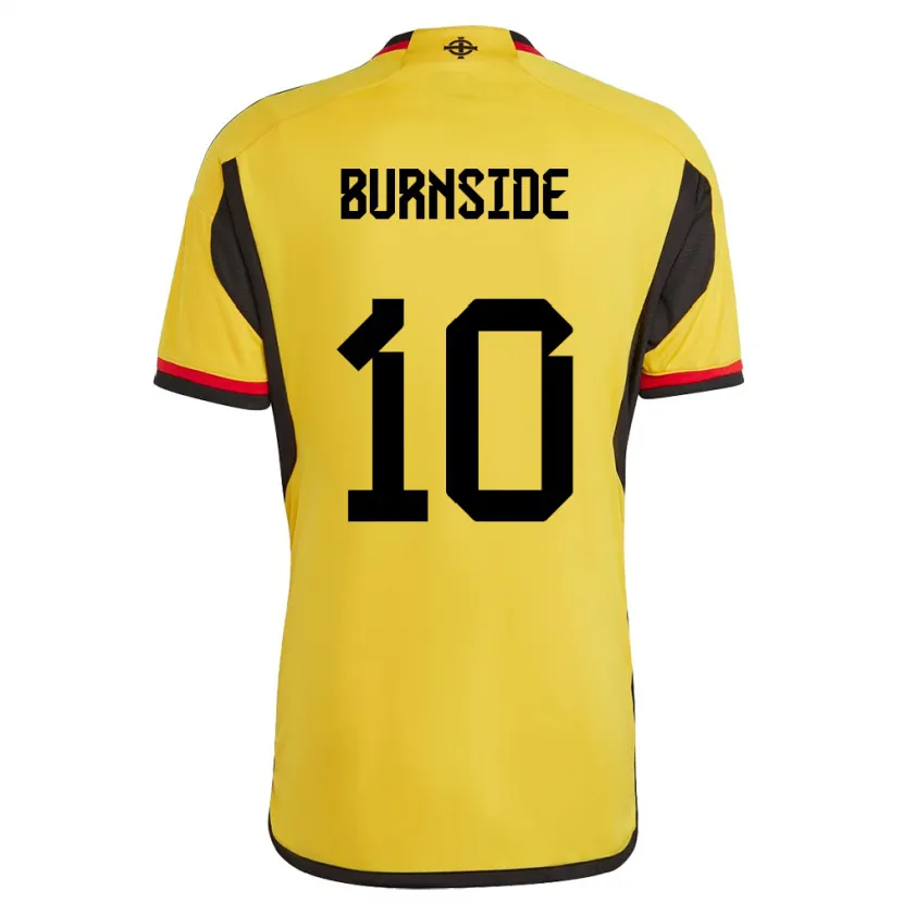 Danxen Herren Nordirland Callum Burnside #10 Weiß Auswärtstrikot Trikot 24-26 T-Shirt Schweiz