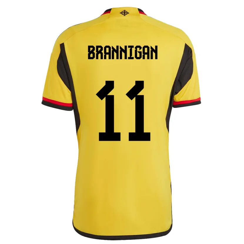 Danxen Herren Nordirland Cole Brannigan #11 Weiß Auswärtstrikot Trikot 24-26 T-Shirt Schweiz