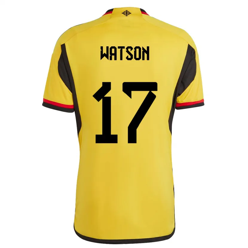 Danxen Herren Nordirland Alex Watson #17 Weiß Auswärtstrikot Trikot 24-26 T-Shirt Schweiz