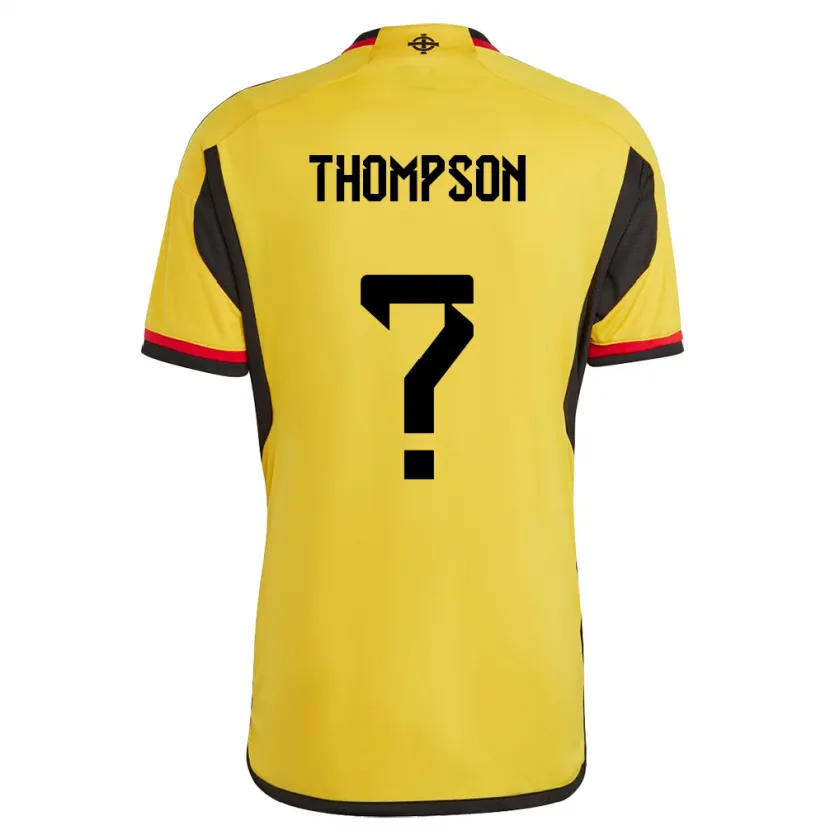Danxen Herren Nordirland Kalum Thompson #0 Weiß Auswärtstrikot Trikot 24-26 T-Shirt Schweiz