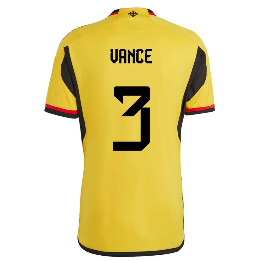 Danxen Herren Nordirland Demi Vance #3 Weiß Auswärtstrikot Trikot 24-26 T-Shirt Schweiz