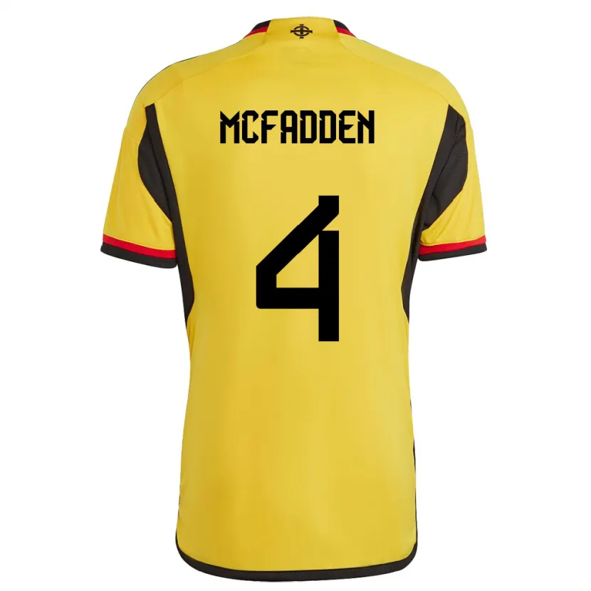 Danxen Herren Nordirland Sarah Mcfadden #4 Weiß Auswärtstrikot Trikot 24-26 T-Shirt Schweiz