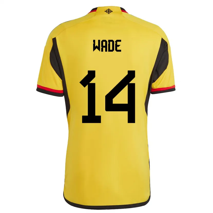 Danxen Herren Nordirland Lauren Wade #14 Weiß Auswärtstrikot Trikot 24-26 T-Shirt Schweiz