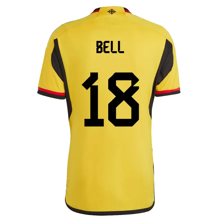 Danxen Herren Nordirland Megan Bell #18 Weiß Auswärtstrikot Trikot 24-26 T-Shirt Schweiz