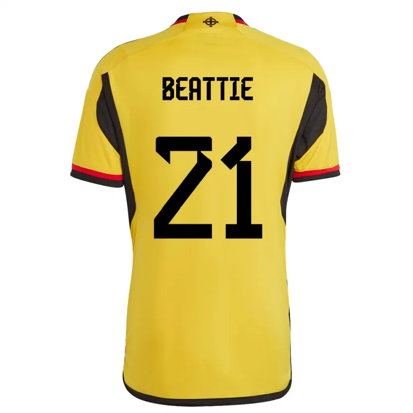 Danxen Herren Nordirland Kerry Beattie #21 Weiß Auswärtstrikot Trikot 24-26 T-Shirt Schweiz
