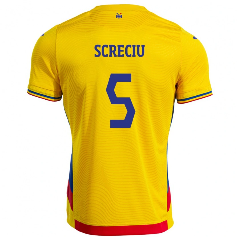Danxen Damen Rumänische Vladimir Screciu #5 Gelb Heimtrikot Trikot 24-26 T-Shirt Schweiz