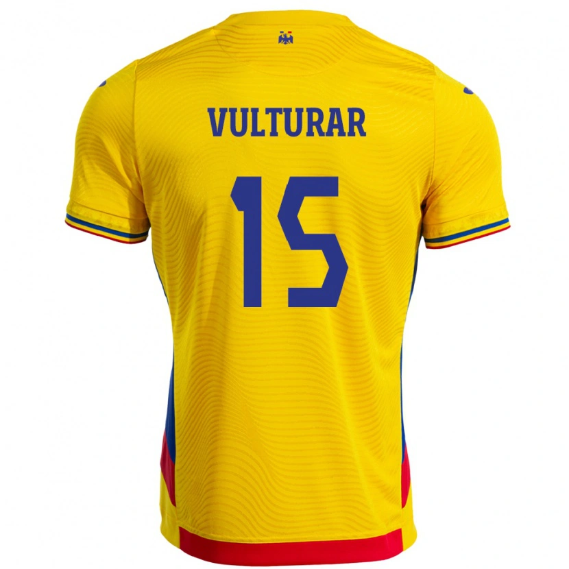 Danxen Damen Rumänische Cătălin Vulturar #15 Gelb Heimtrikot Trikot 24-26 T-Shirt Schweiz