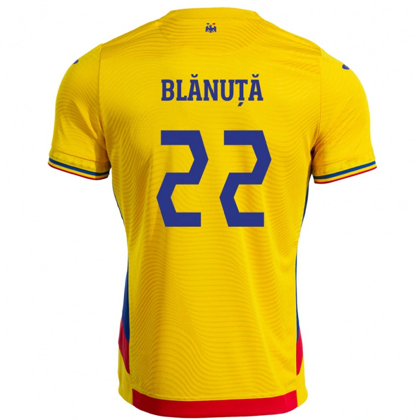 Danxen Damen Rumänische Vladislav Blănuță #22 Gelb Heimtrikot Trikot 24-26 T-Shirt Schweiz