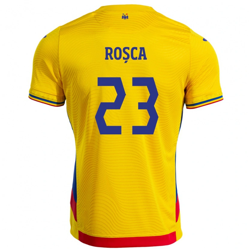 Danxen Damen Rumänische Alexandru Roșca #23 Gelb Heimtrikot Trikot 24-26 T-Shirt Schweiz