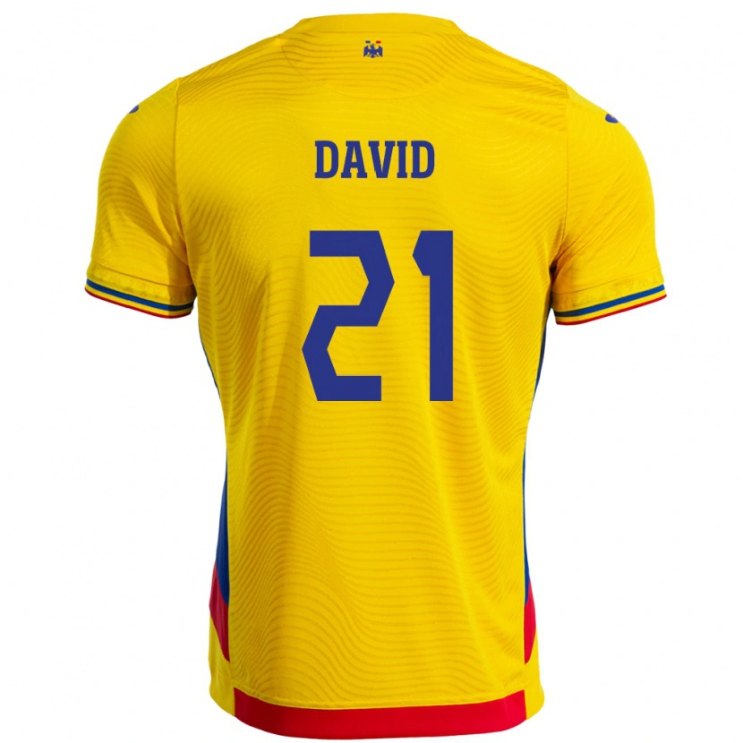 Danxen Damen Rumänische Gabriel David #21 Gelb Heimtrikot Trikot 24-26 T-Shirt Schweiz