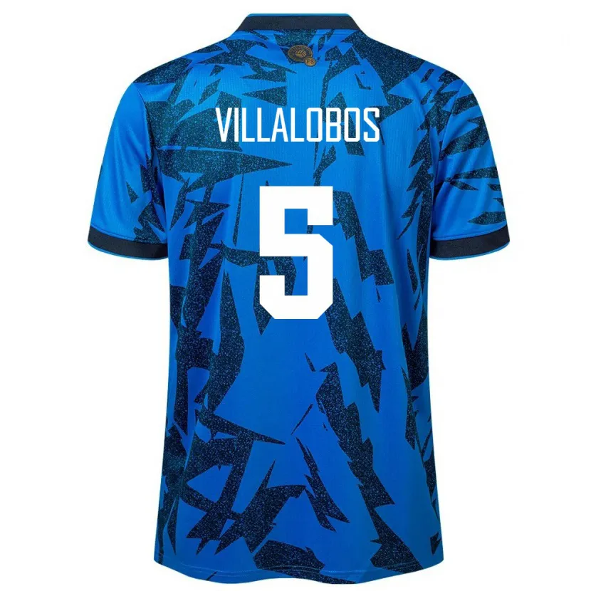Danxen Damen El Salvador Kristian Villalobos #5 Blau Heimtrikot Trikot 24-26 T-Shirt Schweiz