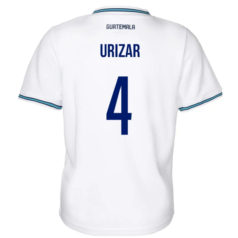 Danxen Damen Guatemala Jeshua Urizar #4 Weiß Heimtrikot Trikot 24-26 T-Shirt Schweiz