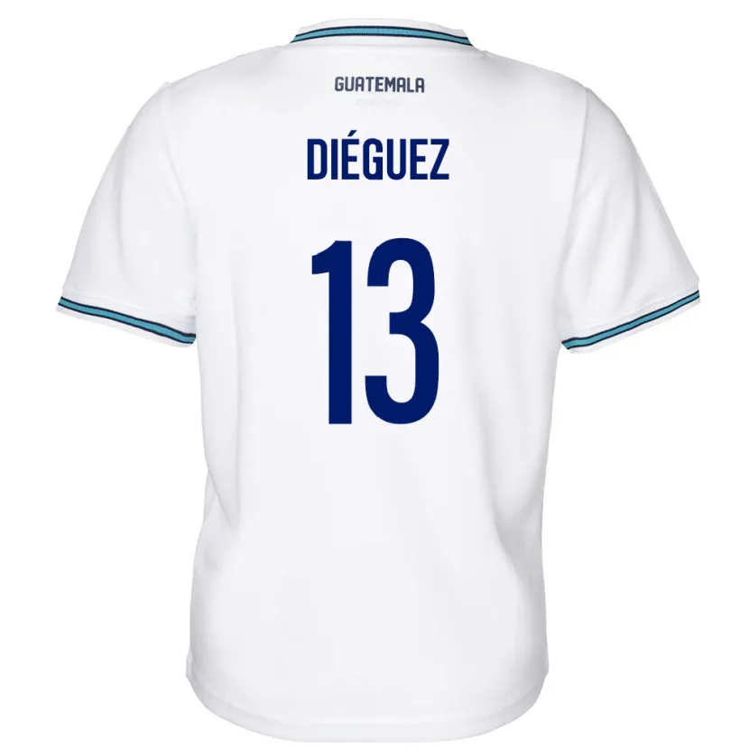 Danxen Damen Guatemala Jonathan Diéguez #13 Weiß Heimtrikot Trikot 24-26 T-Shirt Schweiz
