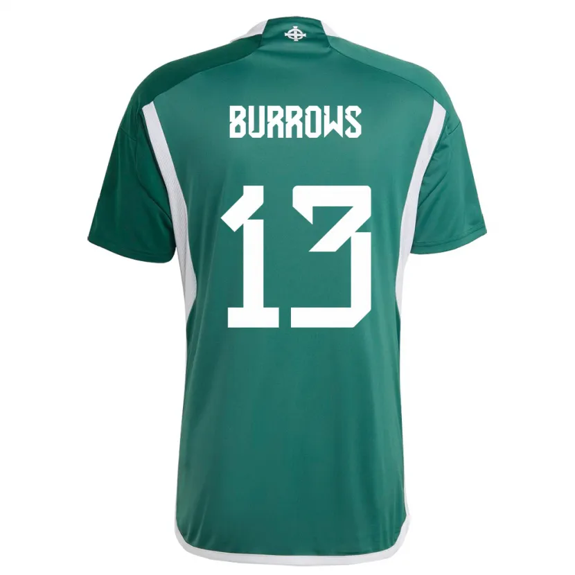 Danxen Damen Nordirland Kelsie Burrows #13 Grün Heimtrikot Trikot 24-26 T-Shirt Schweiz