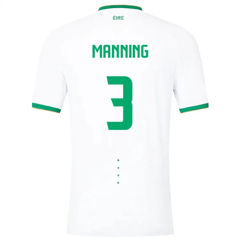 Danxen Damen Irische Ryan Manning #3 Weiß Auswärtstrikot Trikot 24-26 T-Shirt Schweiz