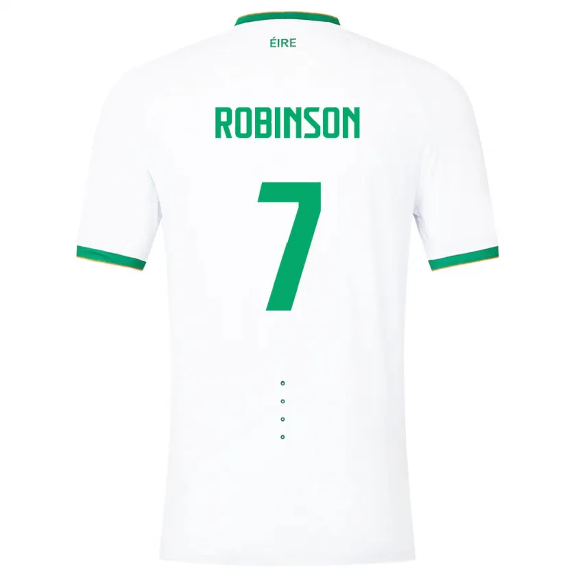Danxen Damen Irische Callum Robinson #7 Weiß Auswärtstrikot Trikot 24-26 T-Shirt Schweiz