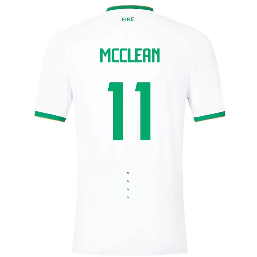 Danxen Damen Irische James Mcclean #11 Weiß Auswärtstrikot Trikot 24-26 T-Shirt Schweiz
