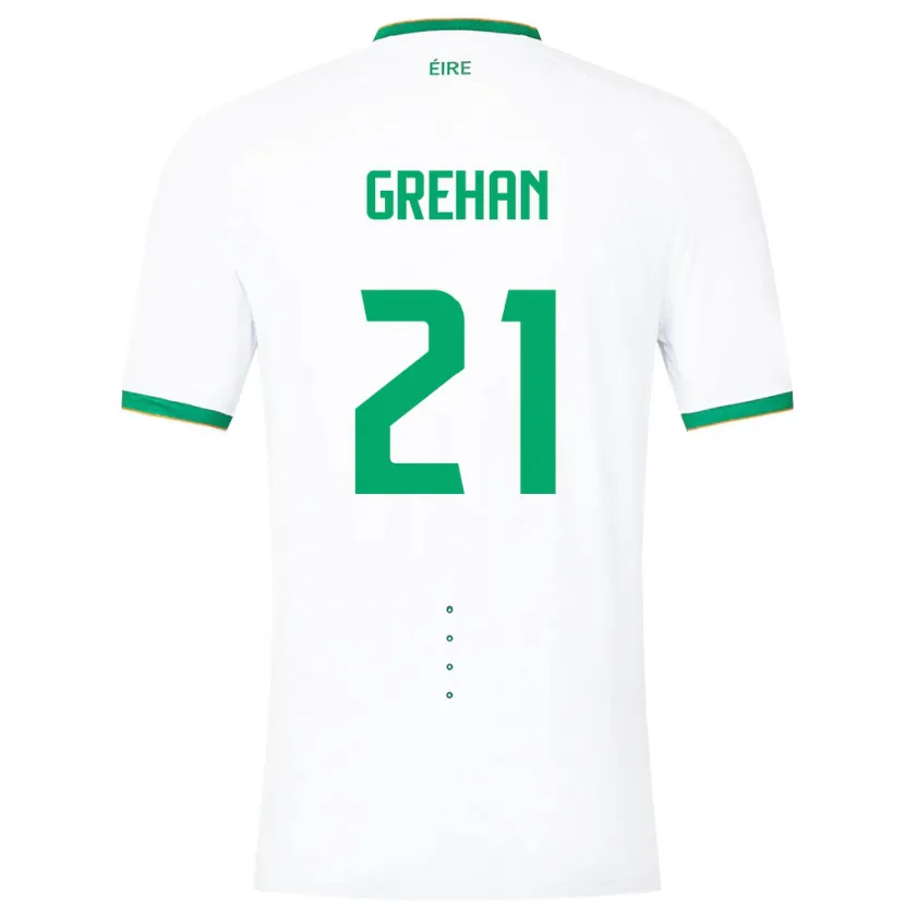 Danxen Damen Irische Sean Grehan #21 Weiß Auswärtstrikot Trikot 24-26 T-Shirt Schweiz