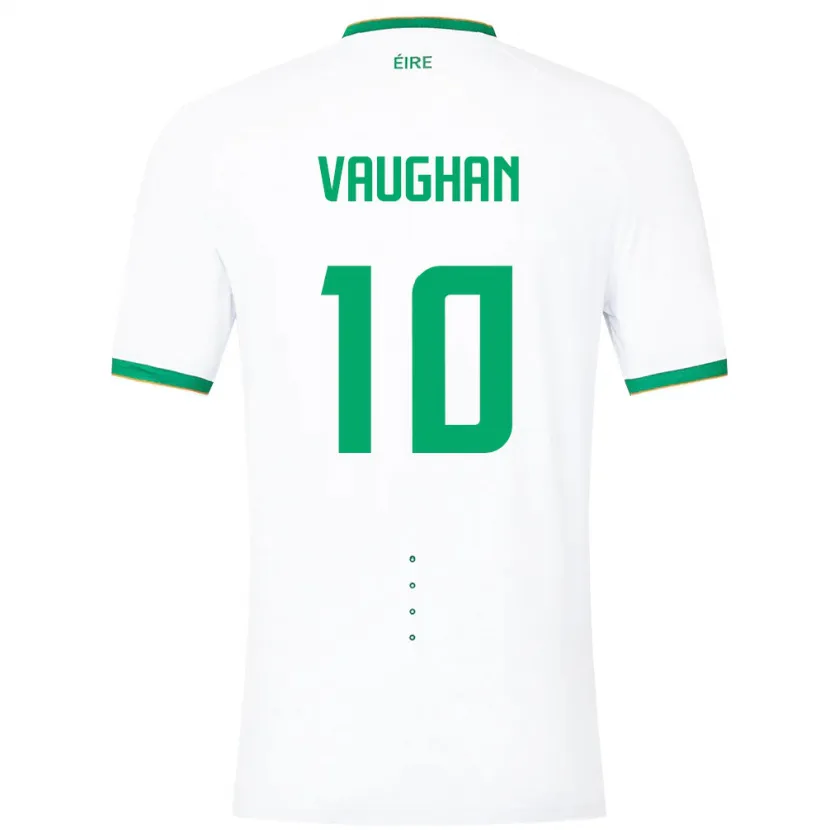 Danxen Damen Irische Harry Vaughan #10 Weiß Auswärtstrikot Trikot 24-26 T-Shirt Schweiz