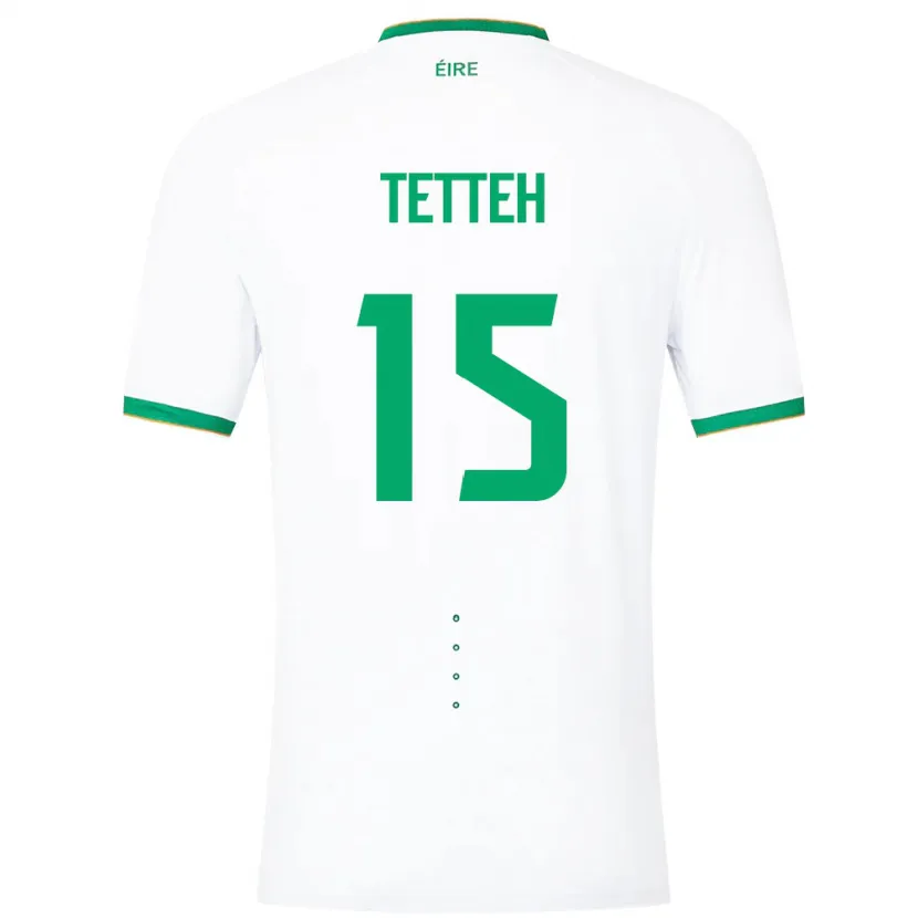 Danxen Damen Irische Gideon Tetteh #15 Weiß Auswärtstrikot Trikot 24-26 T-Shirt Schweiz