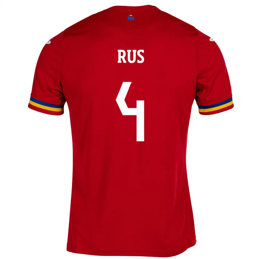 Danxen Damen Rumänische Adrian Rus #4 Rot Auswärtstrikot Trikot 24-26 T-Shirt Schweiz