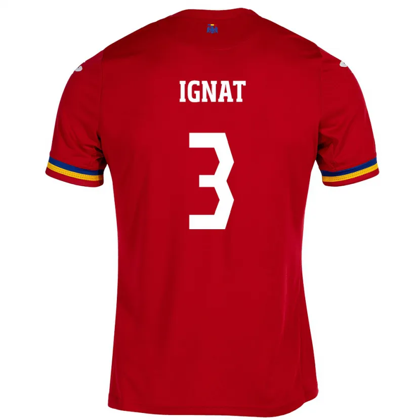 Danxen Damen Rumänische Cristian Ignat #3 Rot Auswärtstrikot Trikot 24-26 T-Shirt Schweiz
