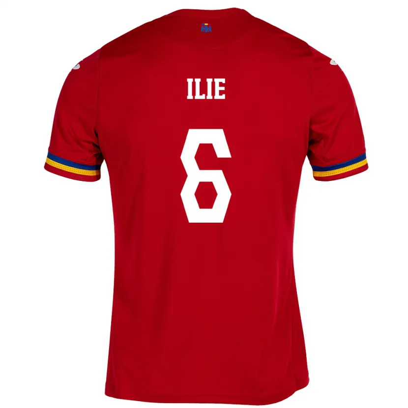 Danxen Damen Rumänische Matei Ilie #6 Rot Auswärtstrikot Trikot 24-26 T-Shirt Schweiz