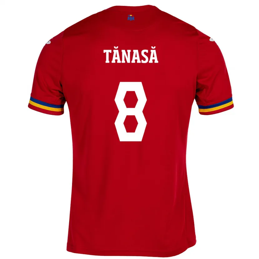 Danxen Damen Rumänische Răzvan Tănasă #8 Rot Auswärtstrikot Trikot 24-26 T-Shirt Schweiz