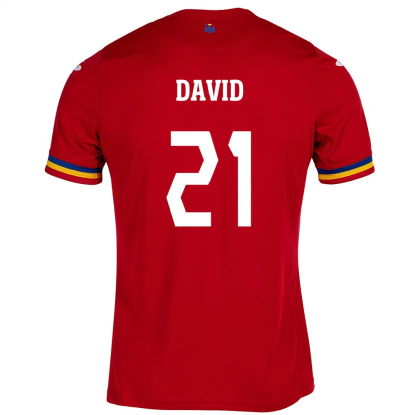Danxen Damen Rumänische Gabriel David #21 Rot Auswärtstrikot Trikot 24-26 T-Shirt Schweiz