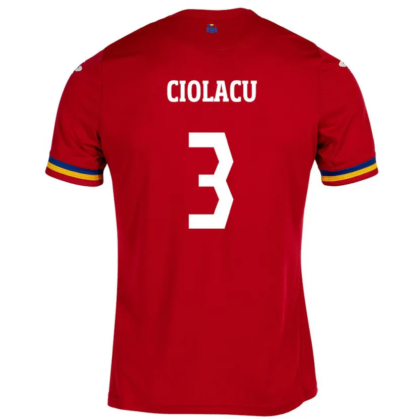 Danxen Damen Rumänische Mihaela Ciolacu #3 Rot Auswärtstrikot Trikot 24-26 T-Shirt Schweiz