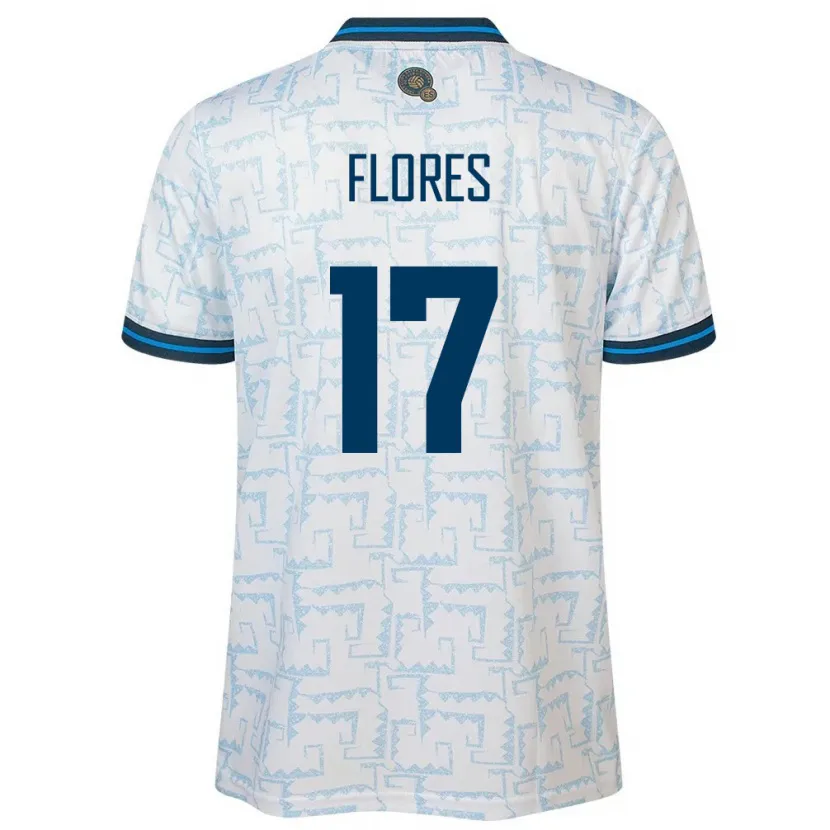 Danxen Damen El Salvador Diego Flores #17 Weiß Auswärtstrikot Trikot 24-26 T-Shirt Schweiz
