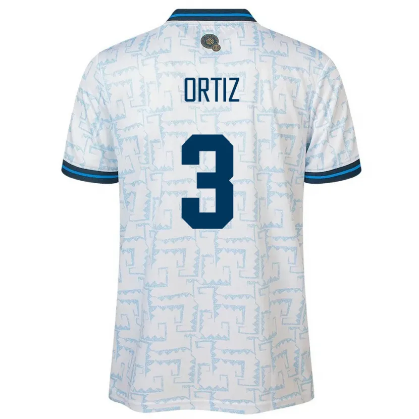 Danxen Damen El Salvador Priscila Ortiz #3 Weiß Auswärtstrikot Trikot 24-26 T-Shirt Schweiz